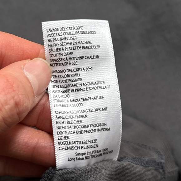 Sunspel Classic Lightweight Cotton Charcoal Gray T Shirt Mens Small - Picture 5 of 7